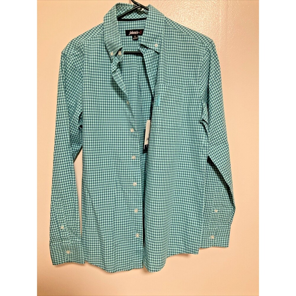 Johnnie-o Men’s S Green Check Button Down Shirt NWT